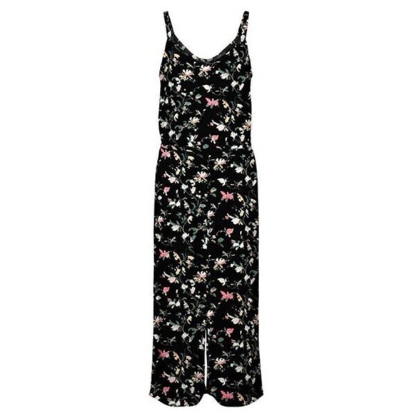 Vero Moda women's Simply Easy Culotte Jumpsuit In Black Floral Size XS NWT - Picture 4 of 8